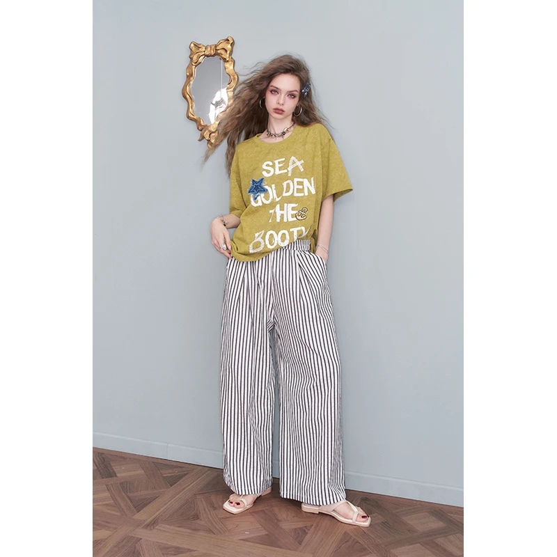 Acid Wash Vintage Graphic T Shirt - تي شيرت ELFSACK بتصميم جرافيك عتيق
