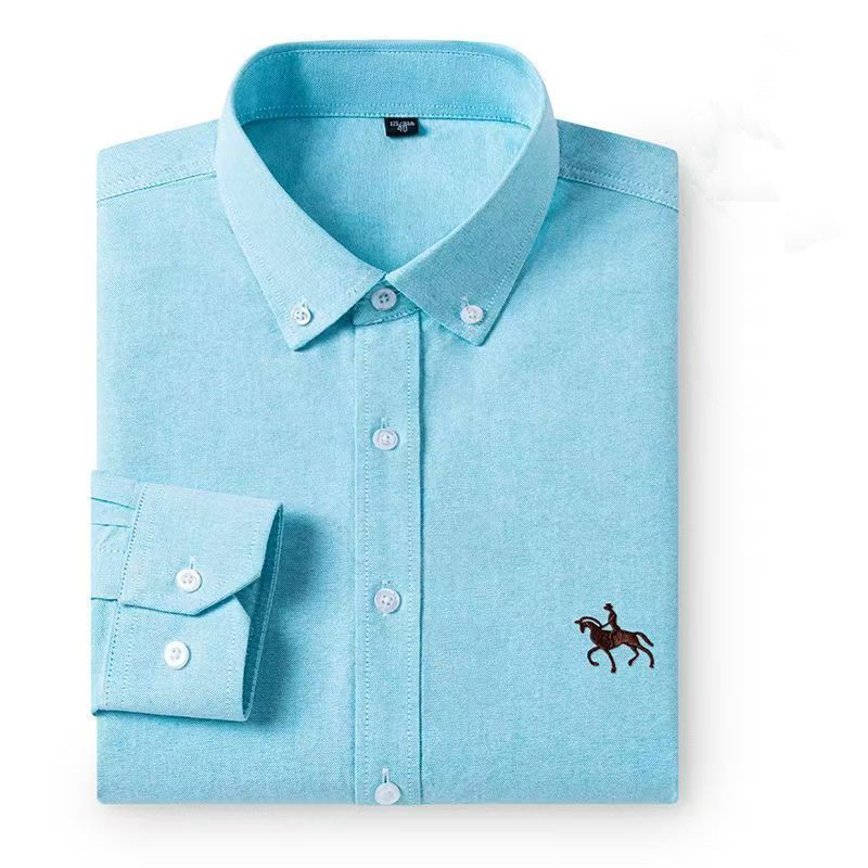 Oxford Cotton Casual Shirt Business - قمصان أوكسفورد رجالية 100% قطن بأكمام