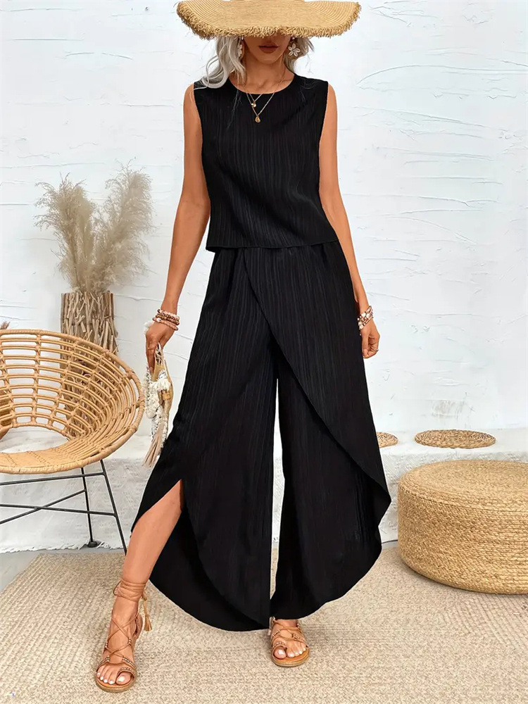 Shirts - طقم أنيق فضفاض ومريح، طقم تي