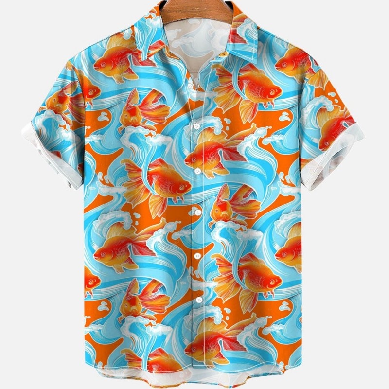 الصيف الأزهار كوي الأسماك قميص - مراجعة Vintage Hawaiian Floral Shirt وسعره