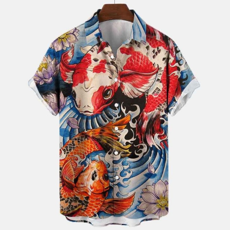 الصيف الأزهار كوي الأسماك قميص - مراجعة Vintage Hawaiian Floral Shirt وسعره