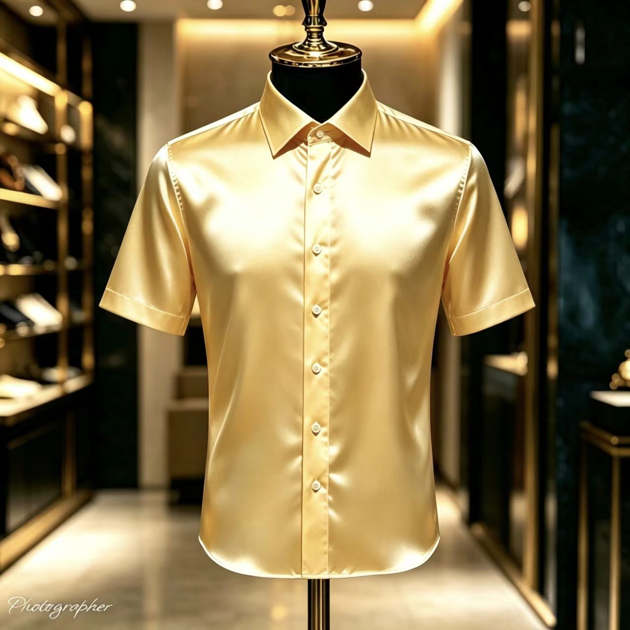 Men's Solid Color Satin Short- - مراجعة Mens Satin Silk Dress Shirt وسعره